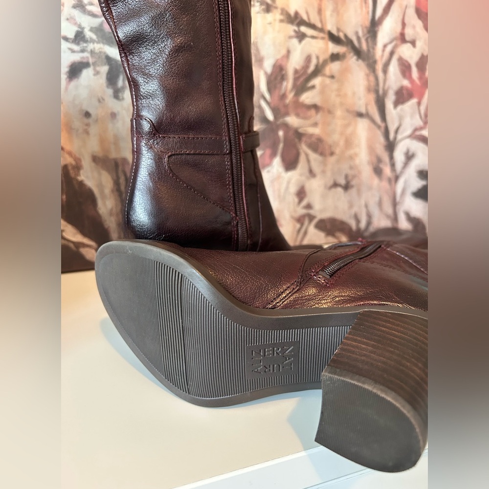 New Naturalizer Women's Leather Boots in Wine Color- Size 6- New without box - Picture 8 of 11